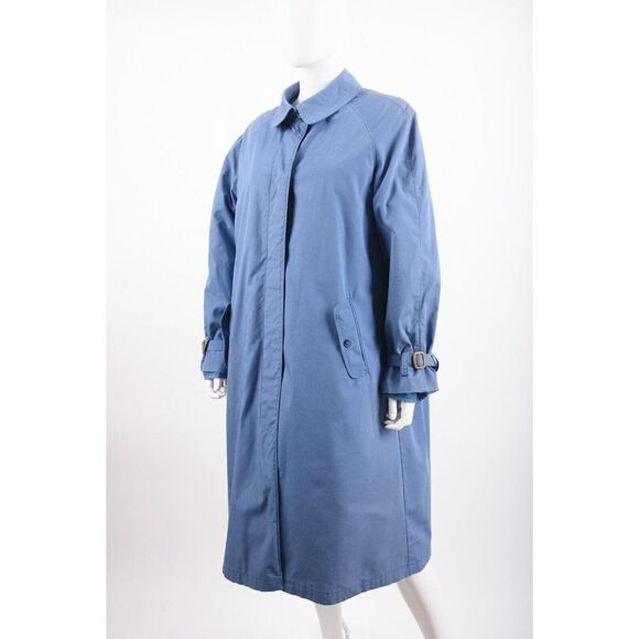 Vintage 80s Eddie Bauer Womens Raincoat Coat L XL Blue Puffer Zip Out Lining - Picture 3 of 7